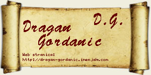 Dragan Gordanić vizit kartica